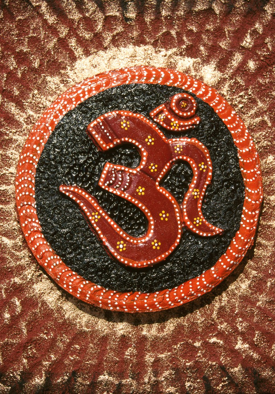 Om Plaster of Painting, Gujarat, Indie autorstwa School Indian