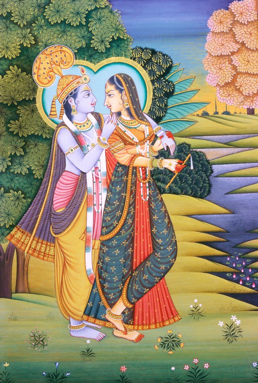 Miniaturowy obraz Radha Krishna autorstwa School Indian