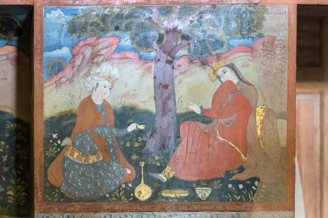 Świeże w Chehel Sotoun Palace, Isfahan, Iran autorstwa School Iranian