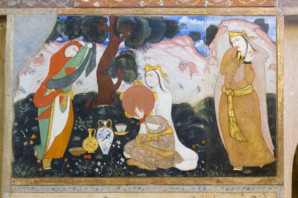 Świeże w Chehel Sotoun Palace, Isfahan, Iran autorstwa School Iranian