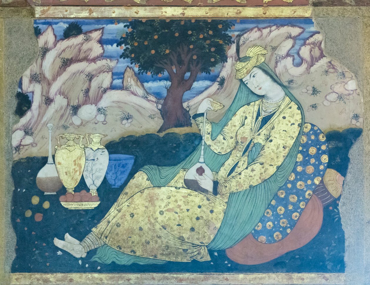 Świeże w Chehel Sotoun Palace, Isfahan, Iran autorstwa School Iranian