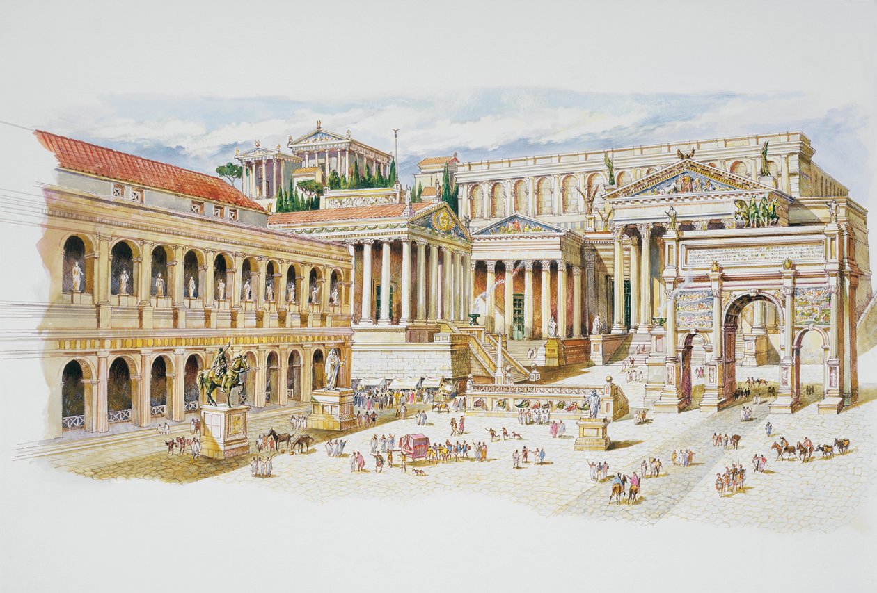 Forum Romanum (kolor lito) autorstwa School Italian