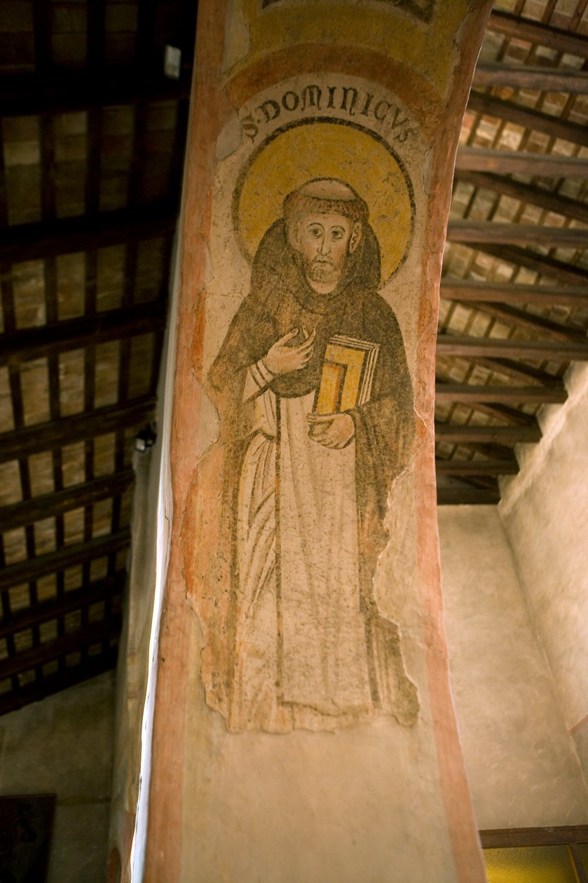 Św. Dominik (fresk) autorstwa School Italian