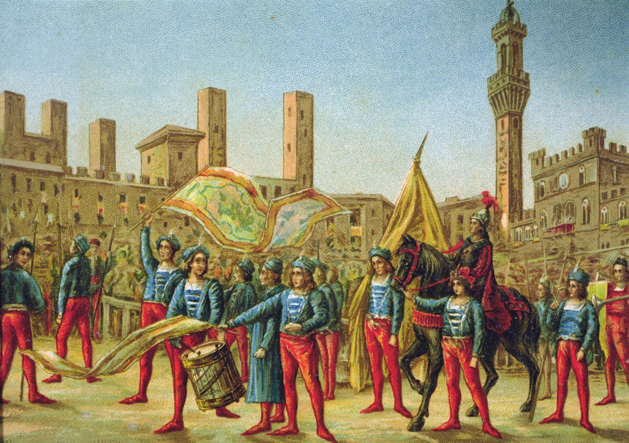 Palio Sieny autorstwa School Italian