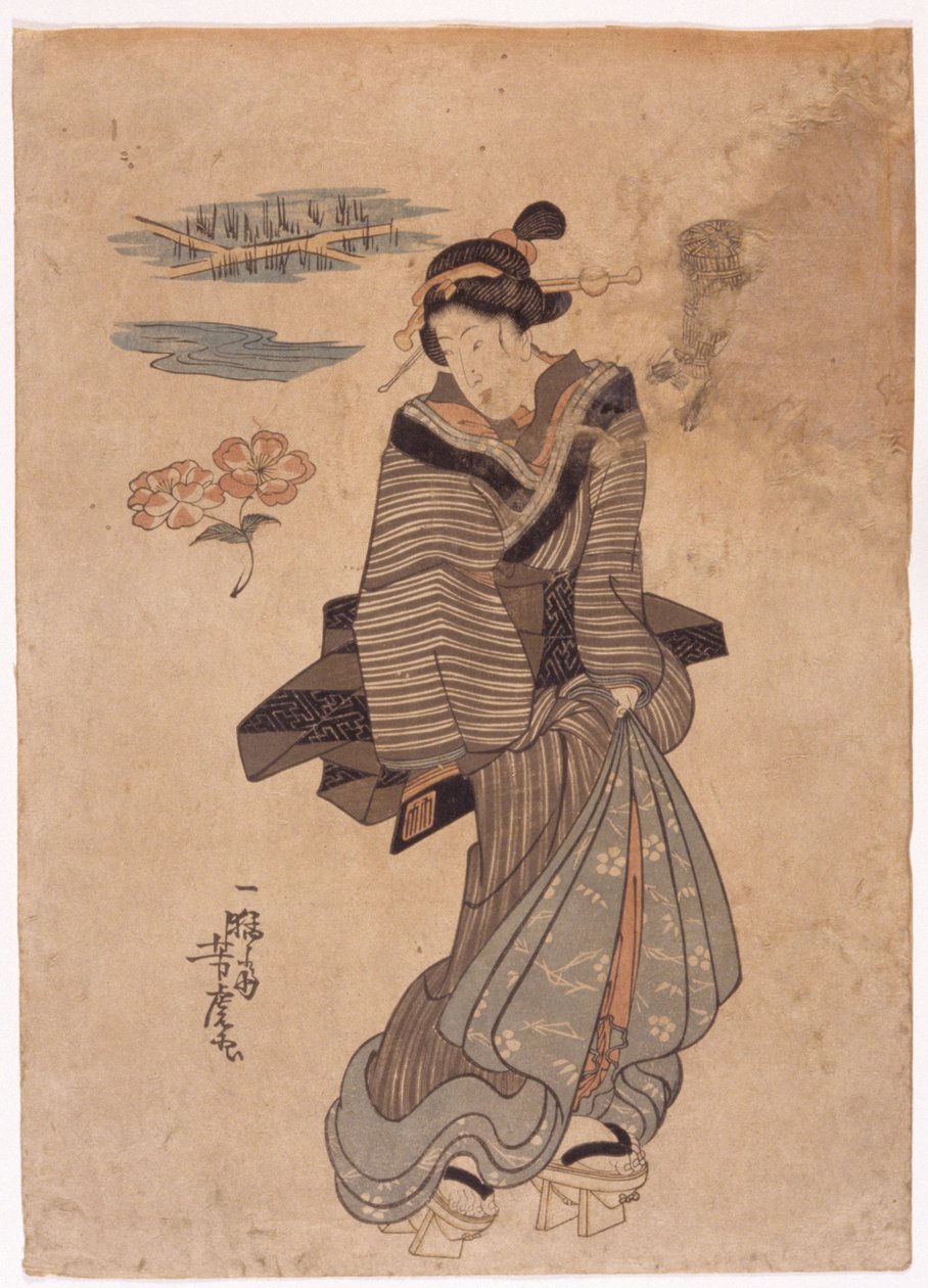 Bez tytułu (drzeworyt kolorowy) autorstwa School Japanese