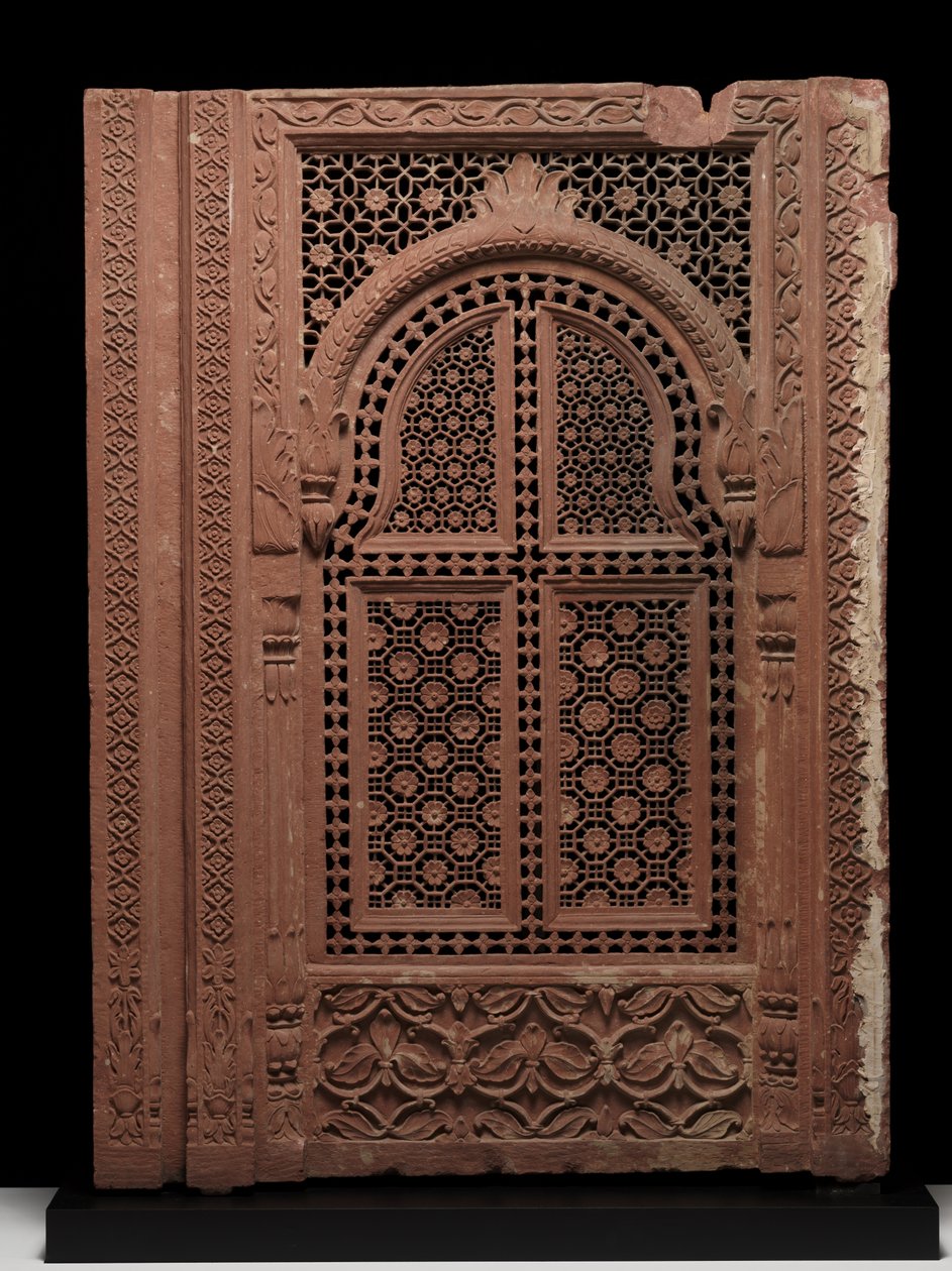 Para ekranów Jali, ok. XVIII w. (piaskowiec) autorstwa School Mughal