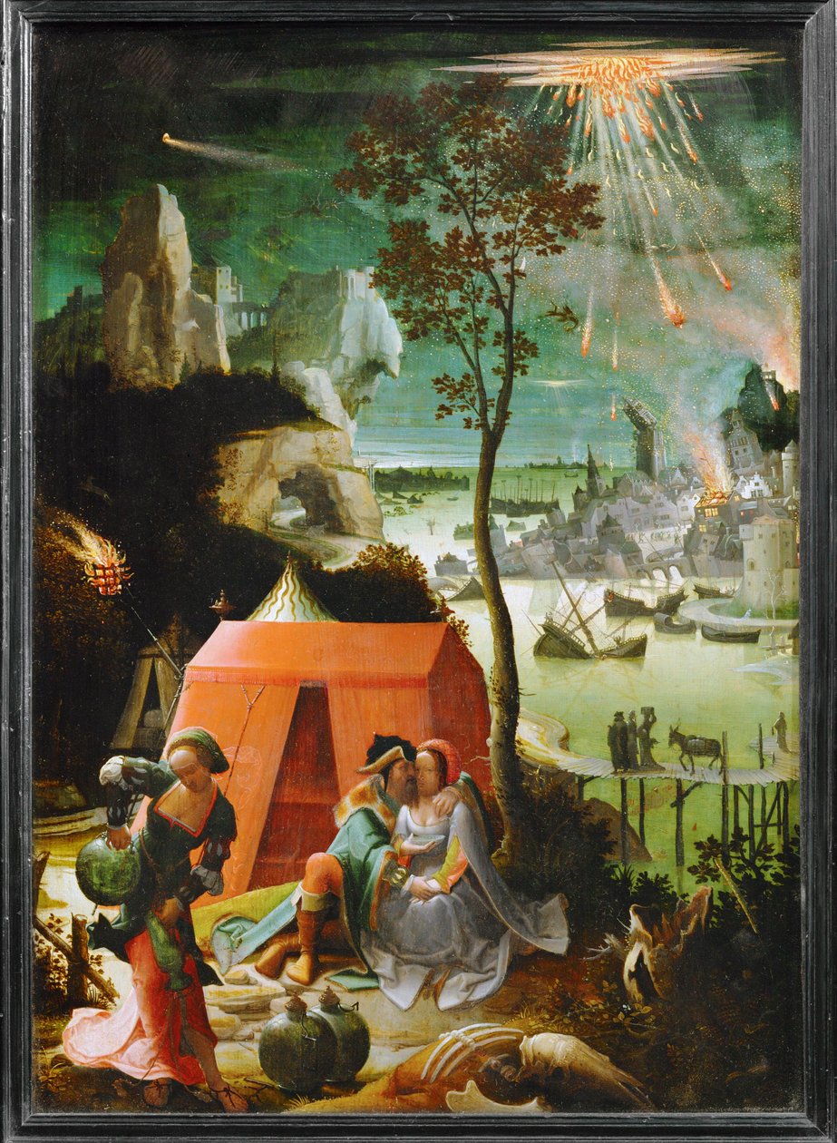 Lot i jego córki ... autorstwa School Netherlandish