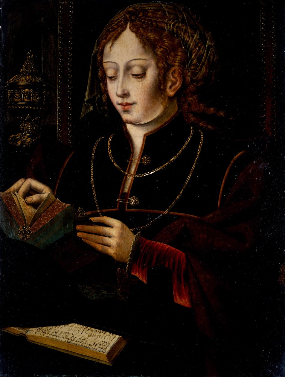Maria Magdalena, ok. 1520 (olej na dębie) autorstwa School Netherlandish