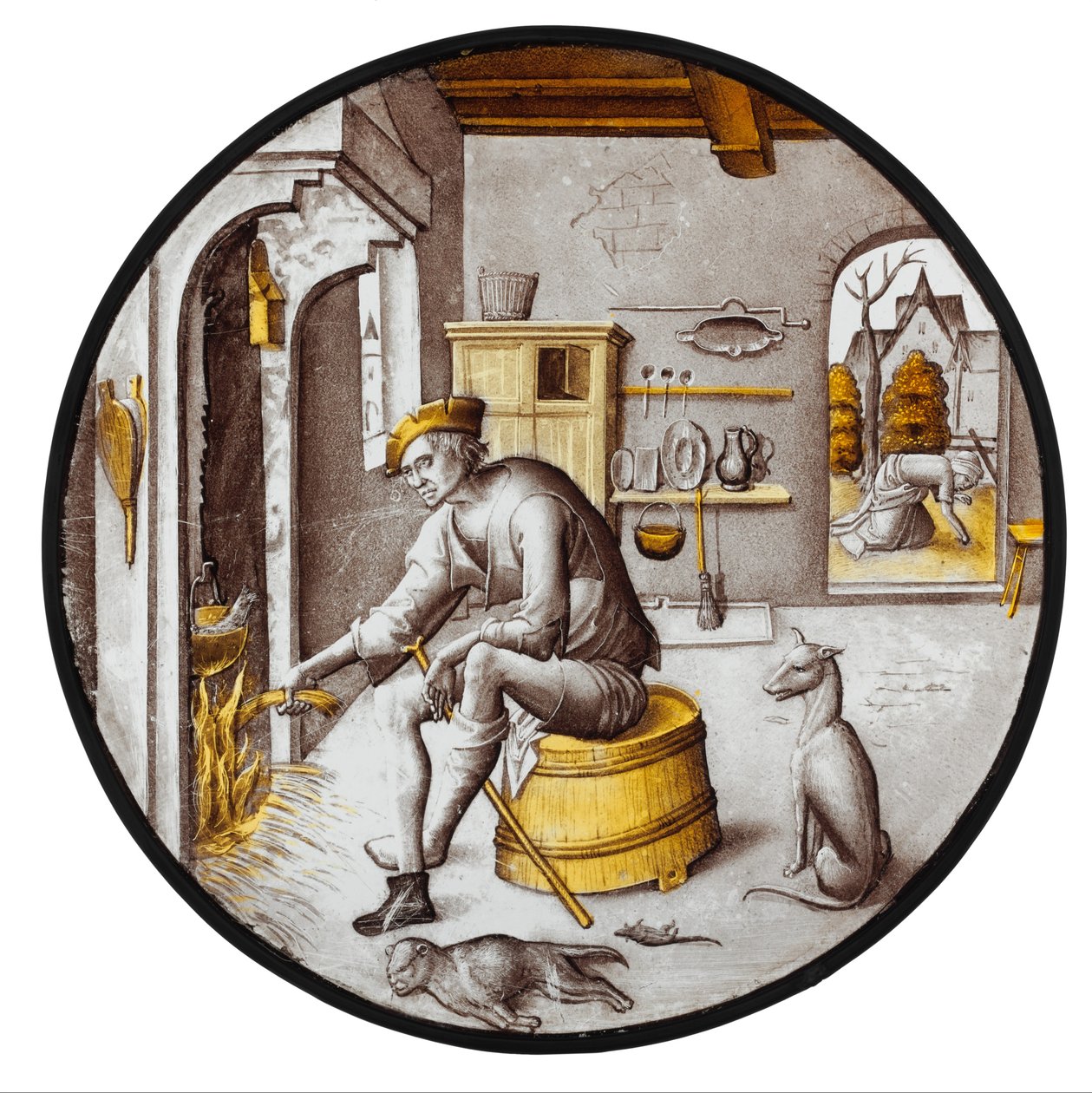 Sorgheloos („beztroski”) w ubóstwie autorstwa School Netherlandish