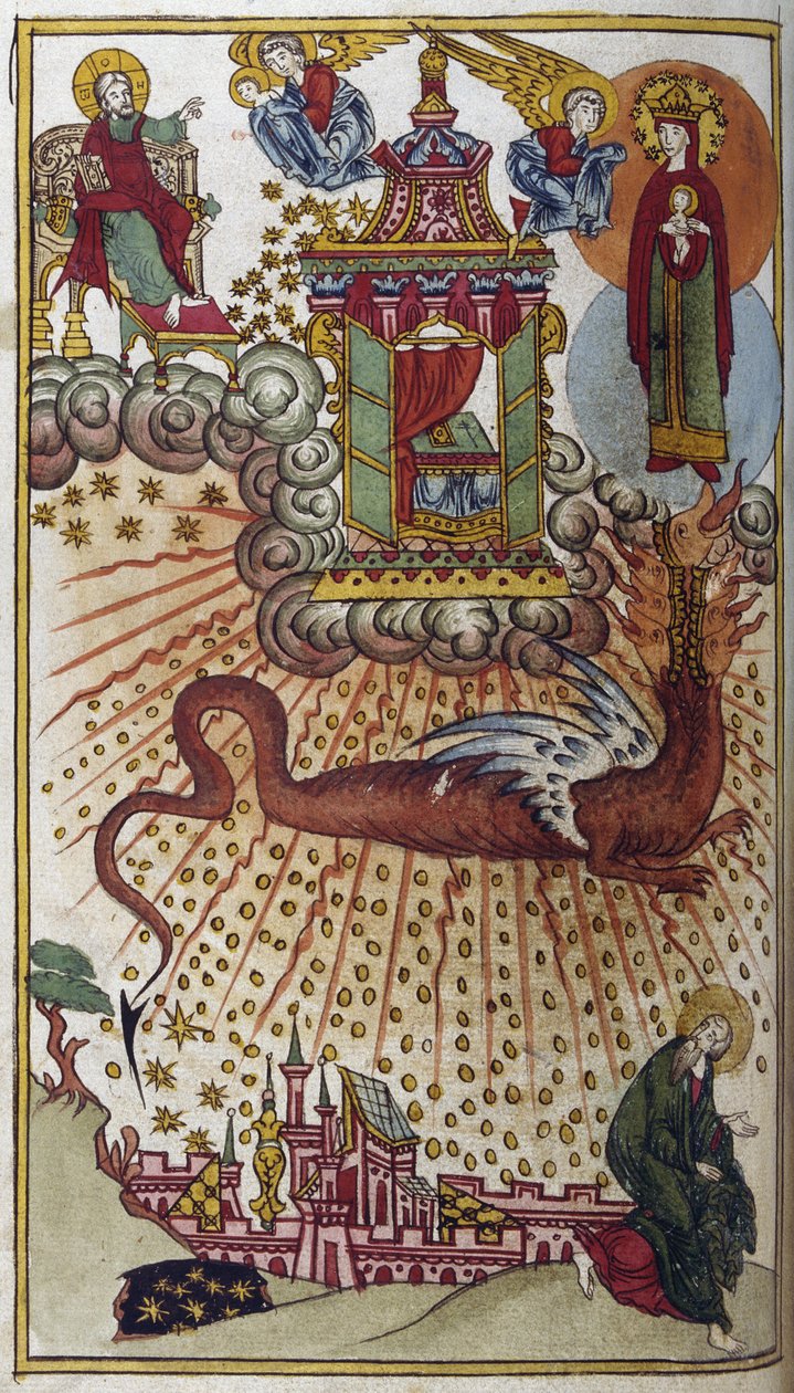 Apokalipsa św. Jana, ok. 1750 (miniatura) autorstwa School Russian