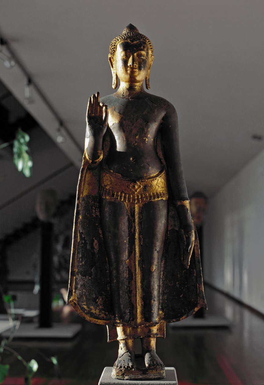 Styl Lopaburi: Abhjamudra Budda (Rzeźba) autorstwa School Siamese