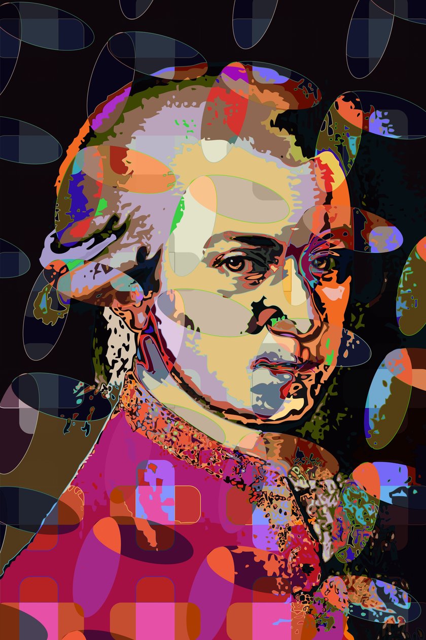 Wolfgang Amadeusz Mozart (cyfrowy) autorstwa Scott J. Davis