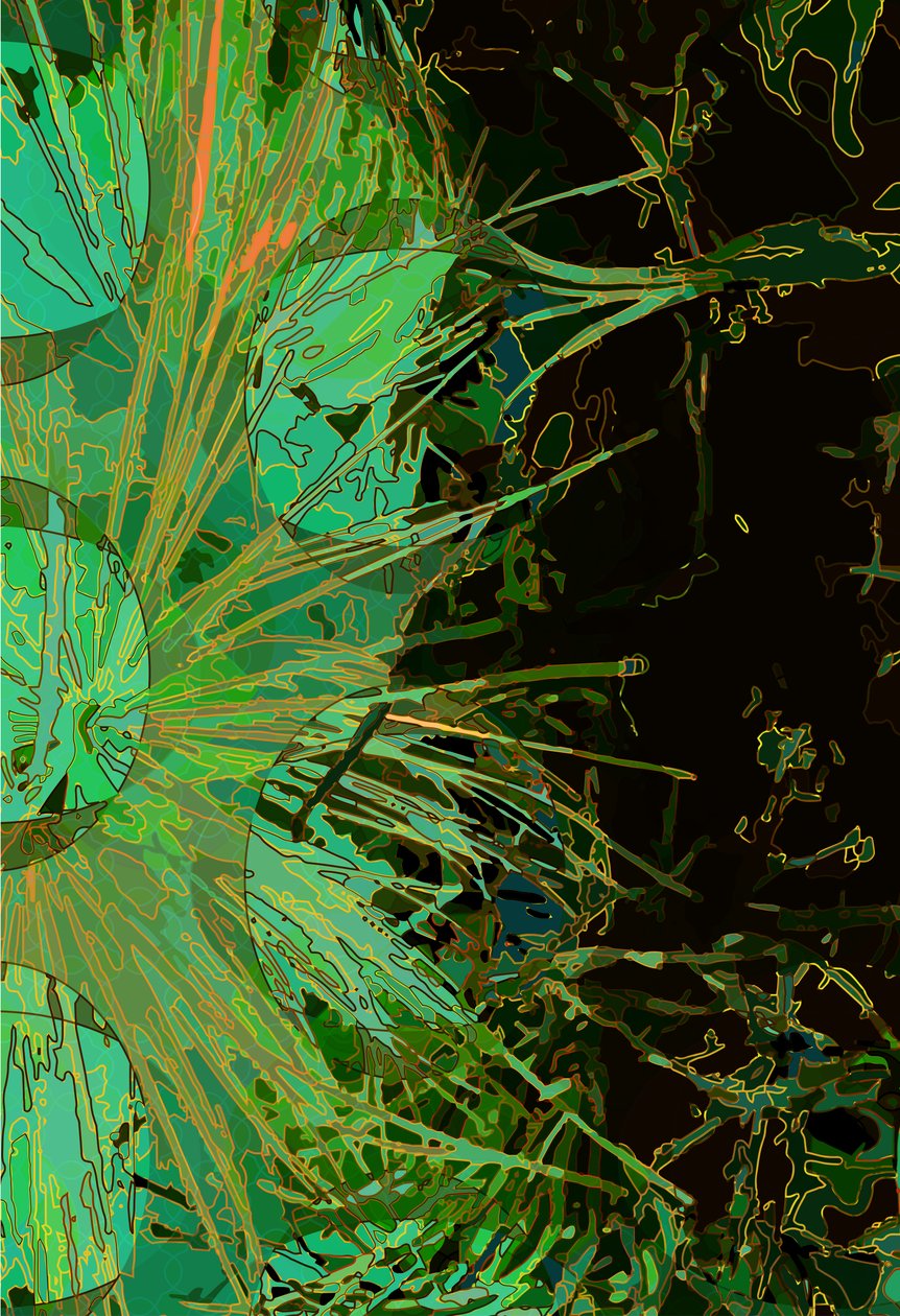 Karczoch_abst_vert2 (cyfrowy) autorstwa Scott J. Davis