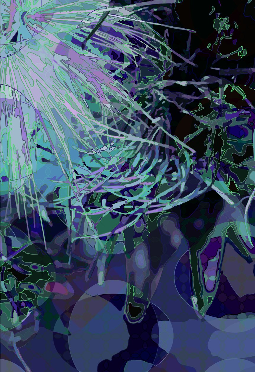 Karczoch_abst_vert4 (cyfrowy) autorstwa Scott J. Davis