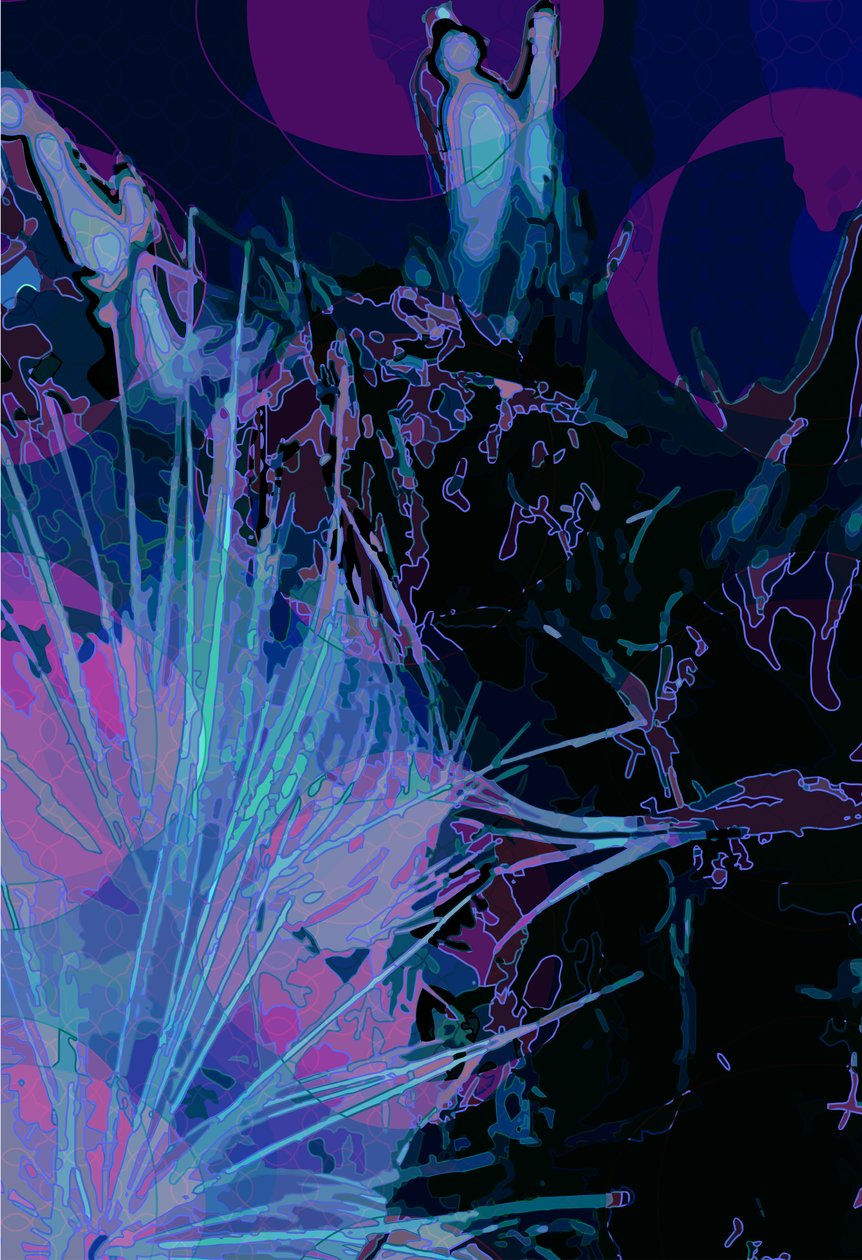 Karczoch_abst_vert5 (cyfrowy) autorstwa Scott J. Davis