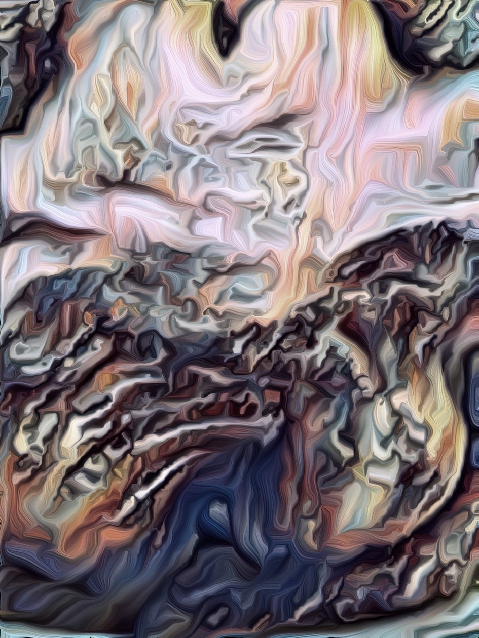 Niebieska ostryga, 2021 (cyfrowa) autorstwa Scott J. Davis