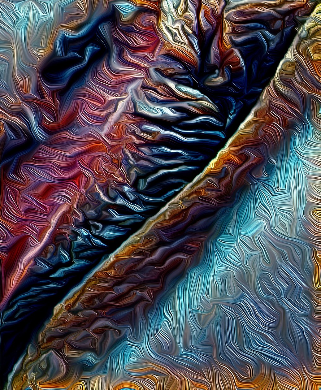 Niebieska łza, 2021 (cyfrowa) autorstwa Scott J. Davis