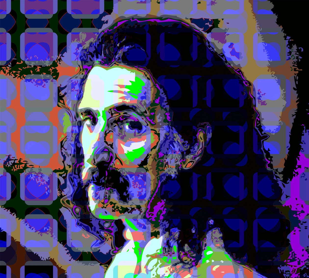 Frank Zappa (cyfrowy) autorstwa Scott J. Davis