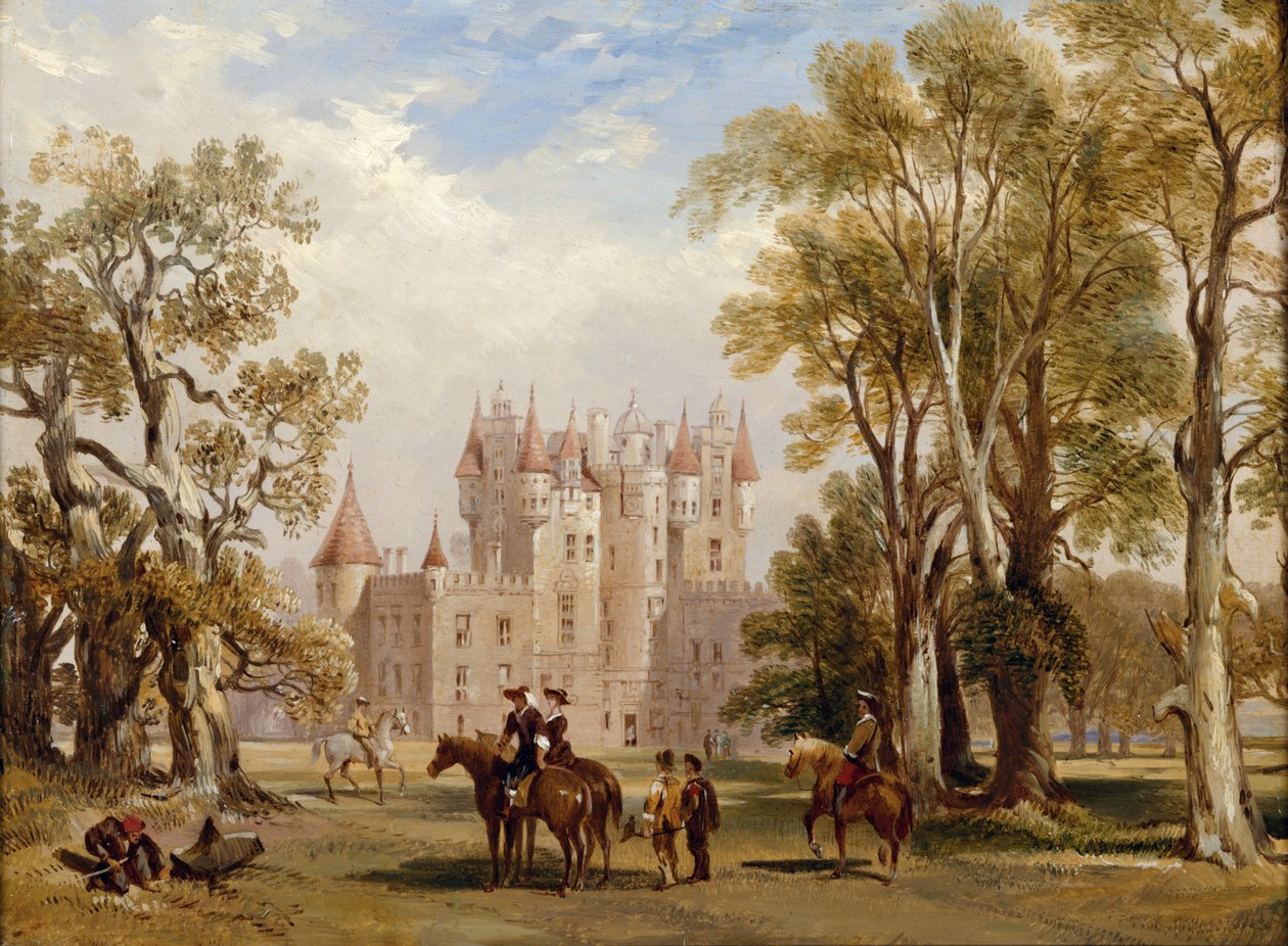 Zamek Glamis, Angus autorstwa Scottish School