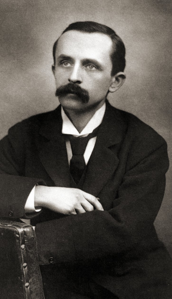 Portret J.M.Barrie, c1890 (zdjęcie w sepii) autorstwa Scottish School