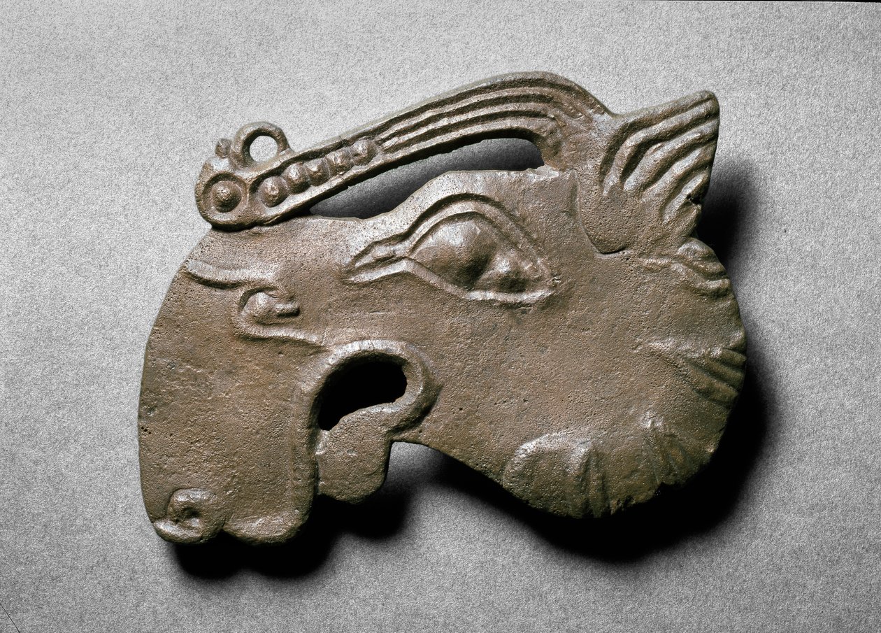 Plakietka na głowie łosia, z Grobu VI w Nymphaeum (brąz) autorstwa Scythian