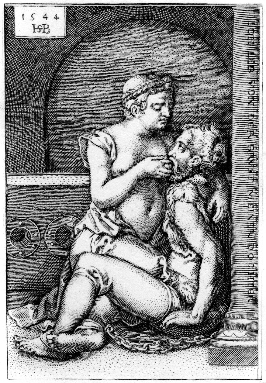 „Cimon i Pero”, 1544 1849. autorstwa Sebald Beham