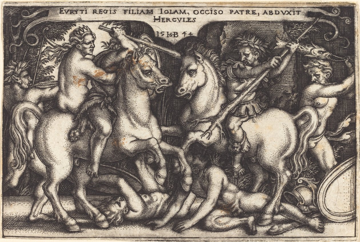 Herkules i Iole autorstwa Sebald Beham