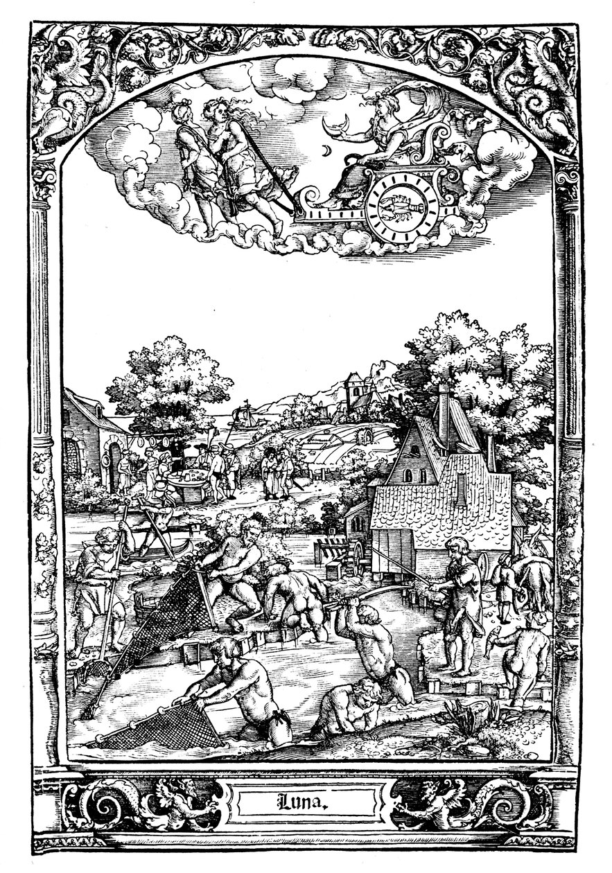 Luna, 1531 autorstwa Sebald Beham