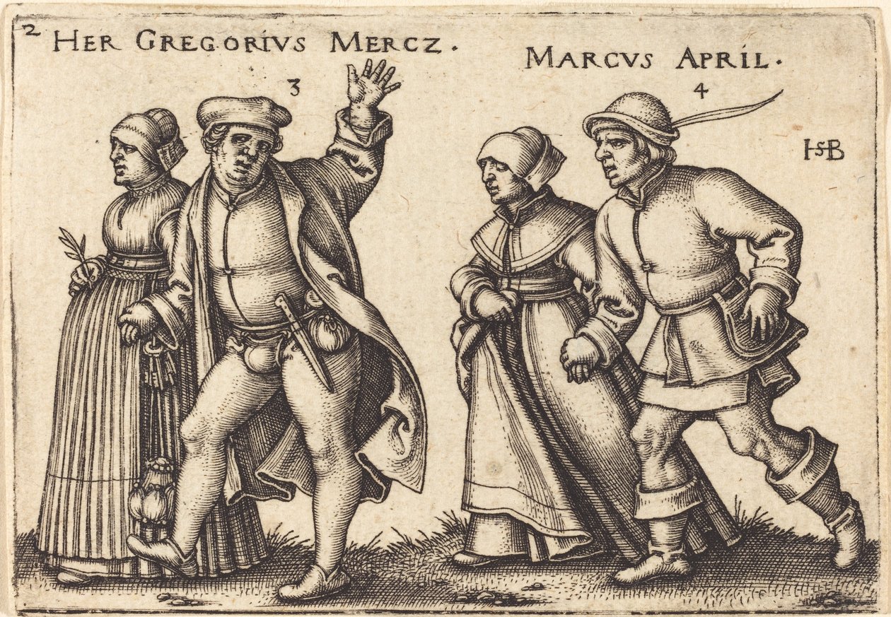 marzec i kwiecień autorstwa Sebald Beham