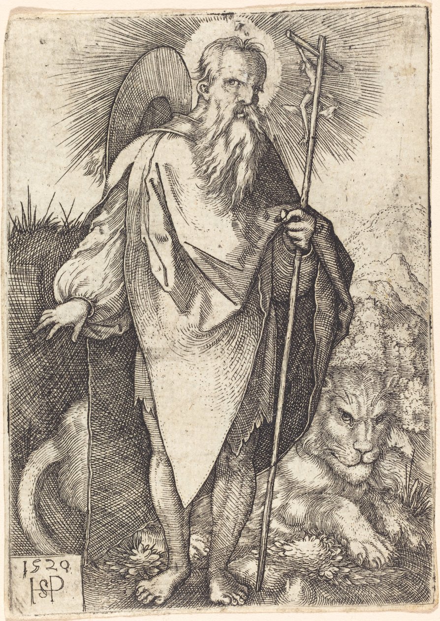 Stojący św. Hieronim autorstwa Sebald Beham