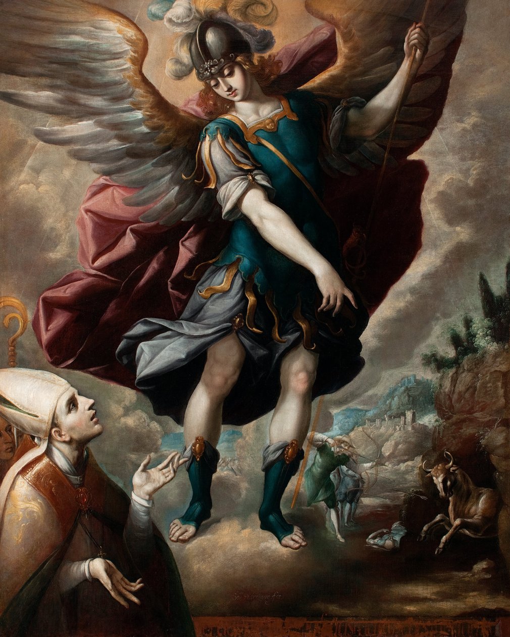 Święty Michał i Byk autorstwa Sebastian Lopez de Arteaga