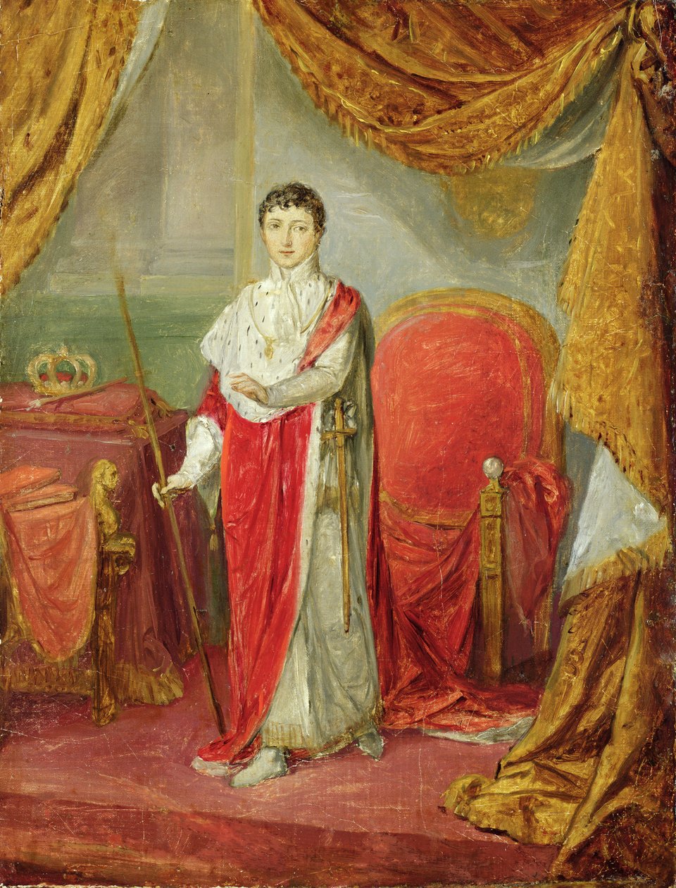 Portret króla Hieronima w insygniach królewskich autorstwa Sebastian Weygandt
