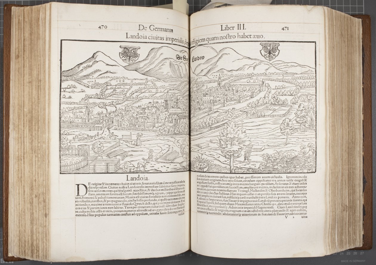 Kosmografia, Fol 470-471, 1544 autorstwa Sebastian Munster