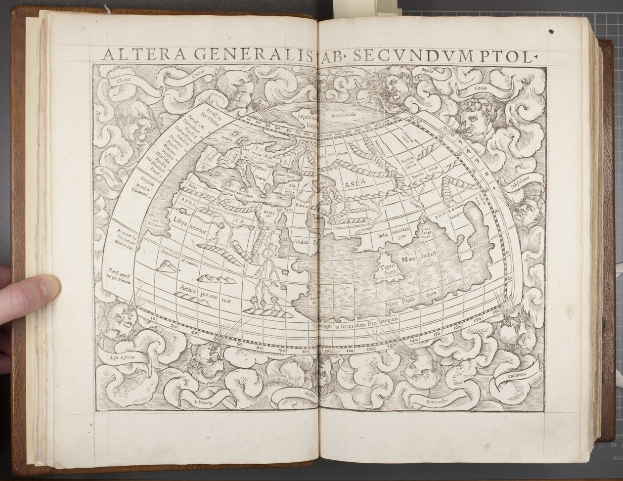 Globus, z Kosmografii, 1544 autorstwa Sebastian Munster