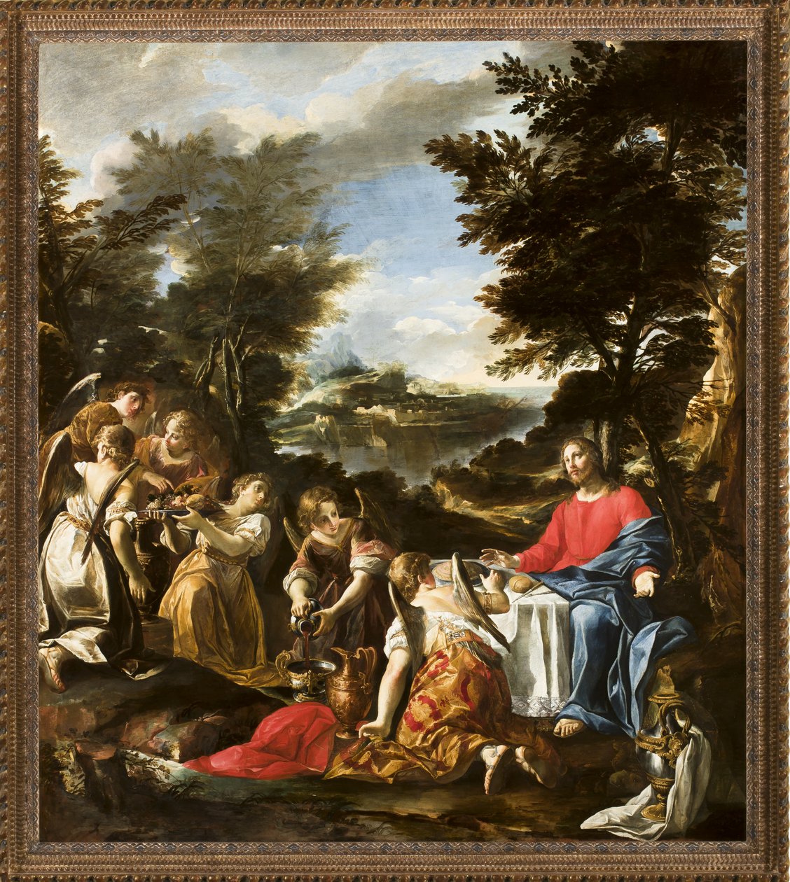 Chrystus obsługiwany przez anioły, ok. 1695 r. autorstwa Sebastiano Ricci