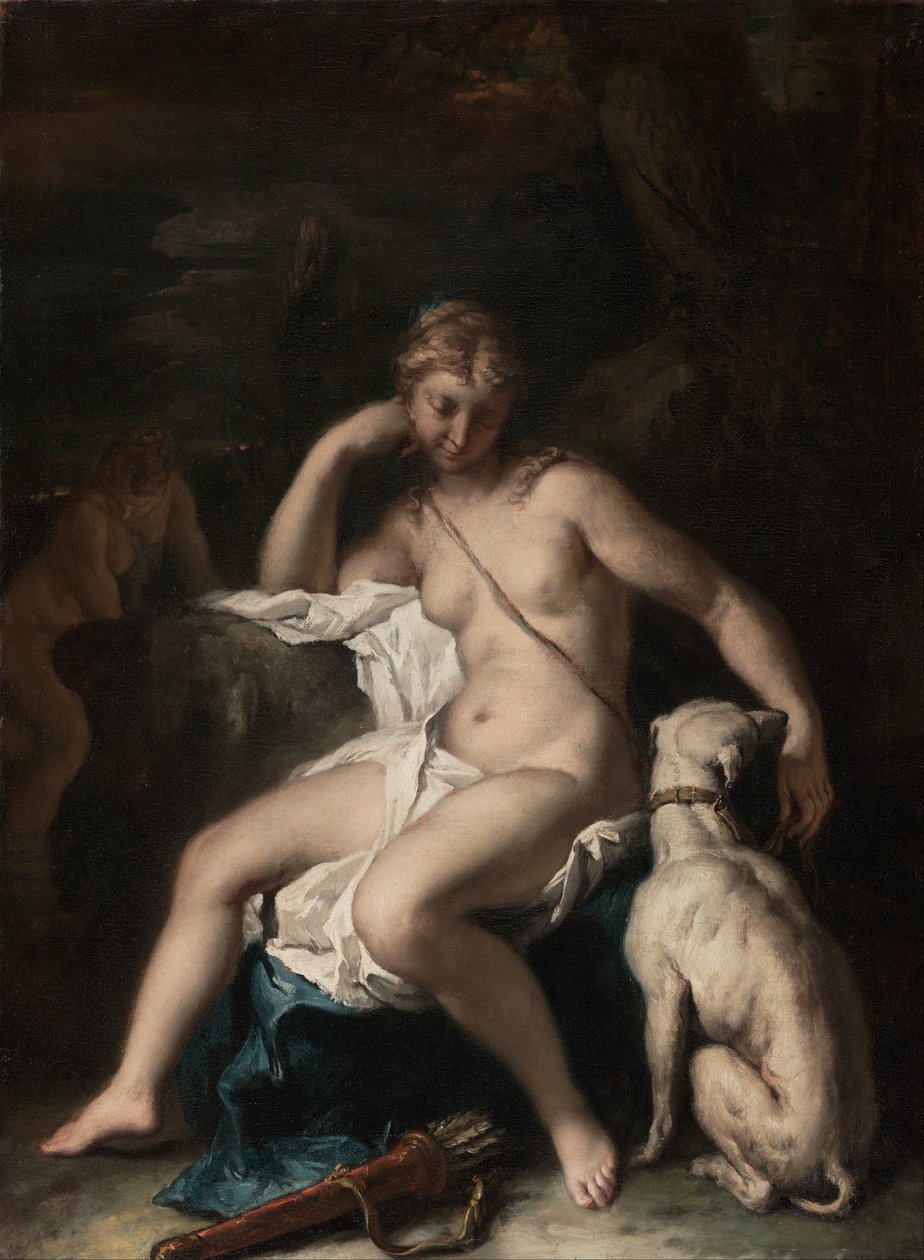 Diana i jej pies autorstwa Sebastiano Ricci