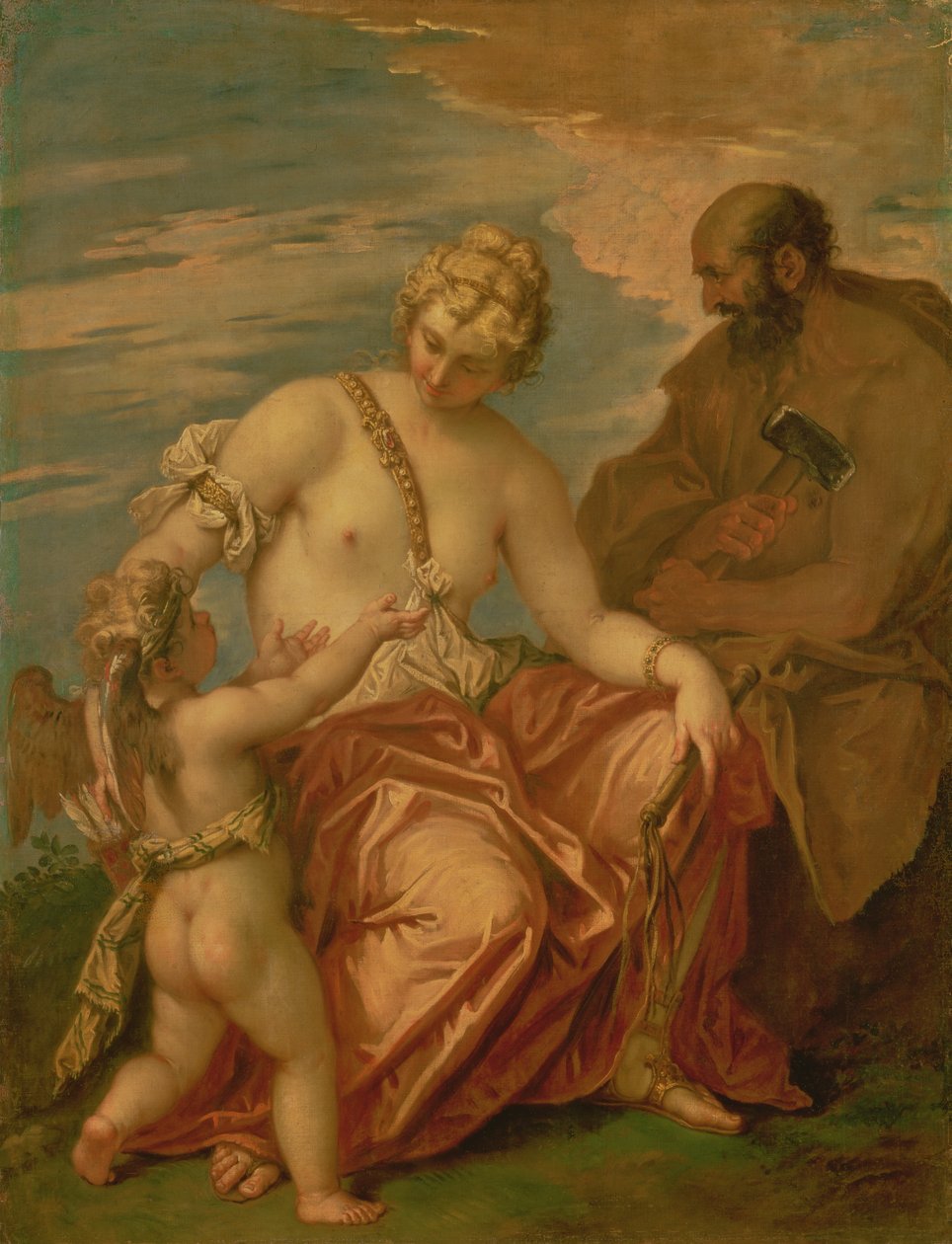Wenus, Wulkan i Kupidyn, 1705-06 autorstwa Sebastiano Ricci