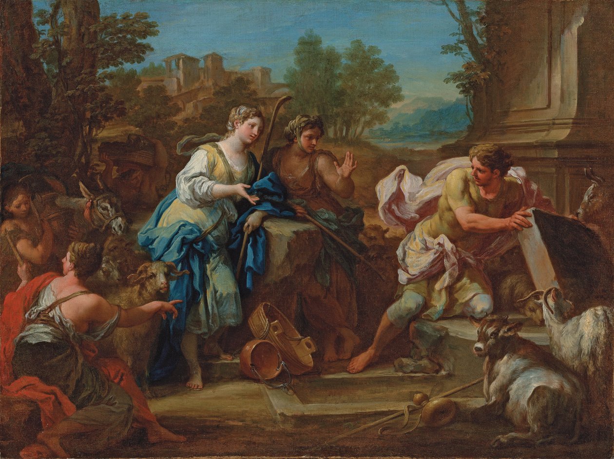 Jakub i Rachela przy studni autorstwa Sebastiano Conca