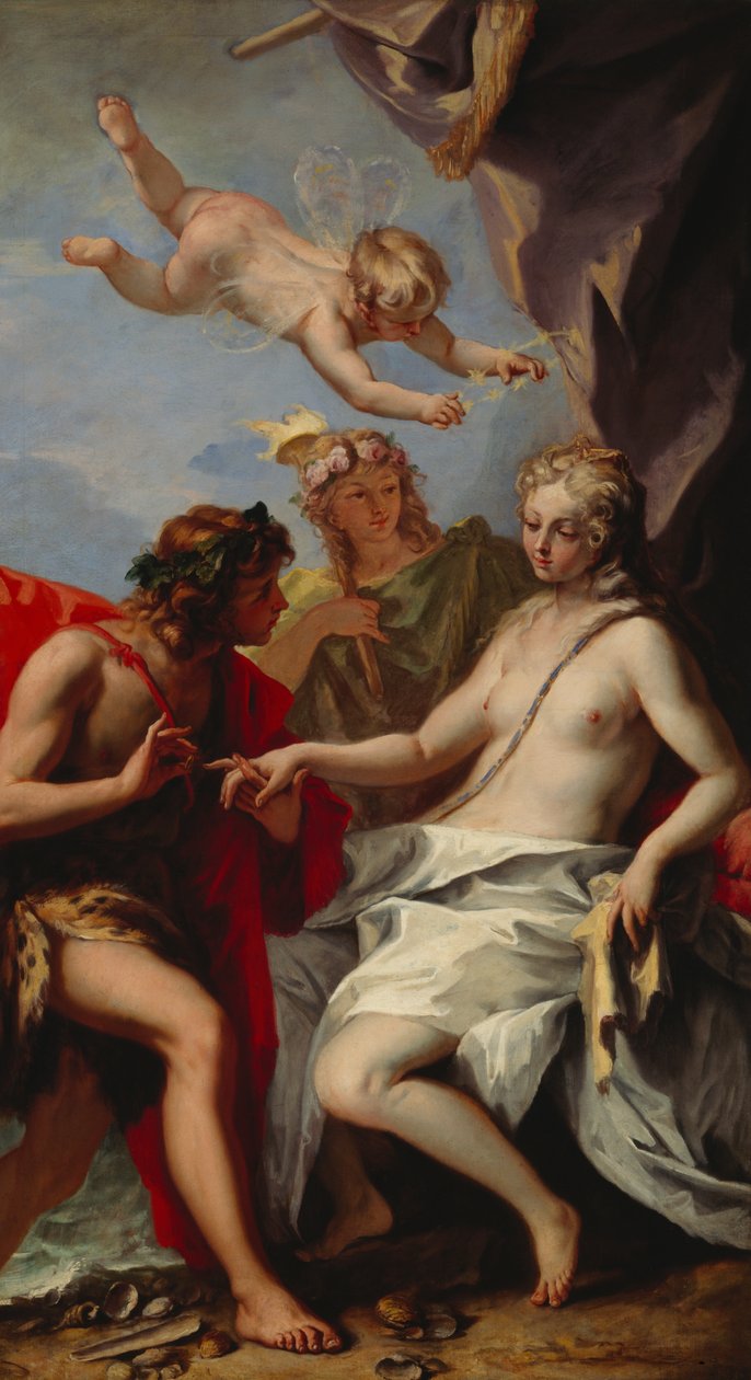 Bachus i Ariadna (olej na płótnie) autorstwa Sebastiano Ricci