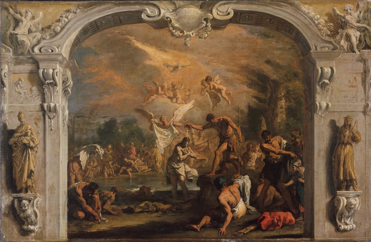 Chrzest Chrystusa, ca. 1713-14. autorstwa Sebastiano Ricci