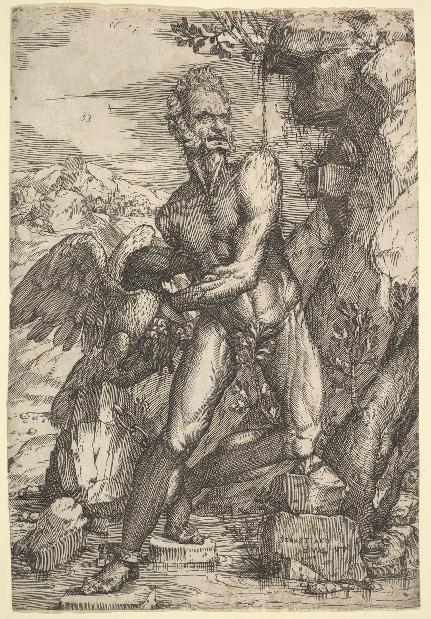 Prometeusz, 1558. autorstwa Sebastiano de Valentinis