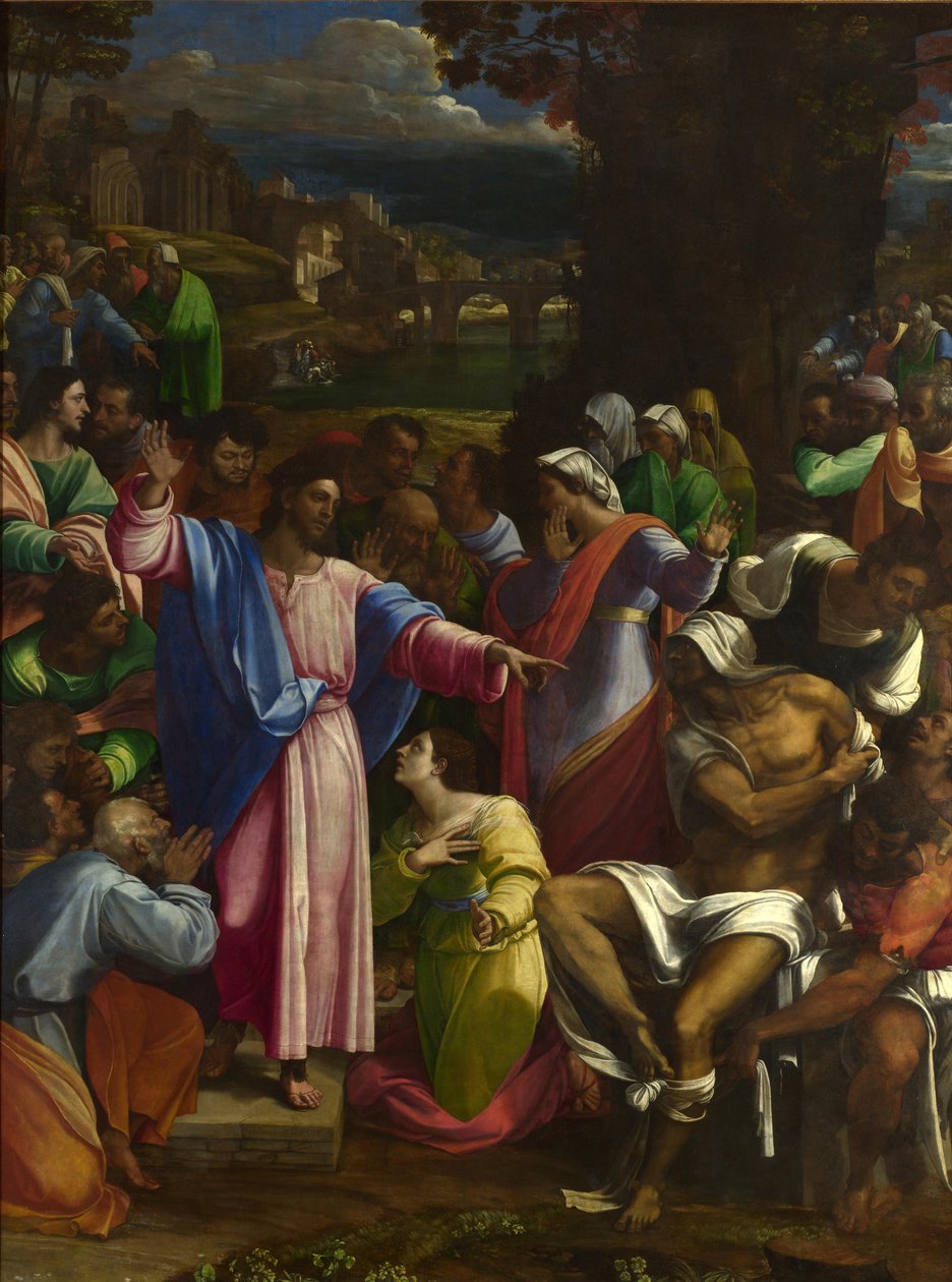 Wskrzeszenie Łazarza, ok. 1518 autorstwa Sebastiano del Piombo