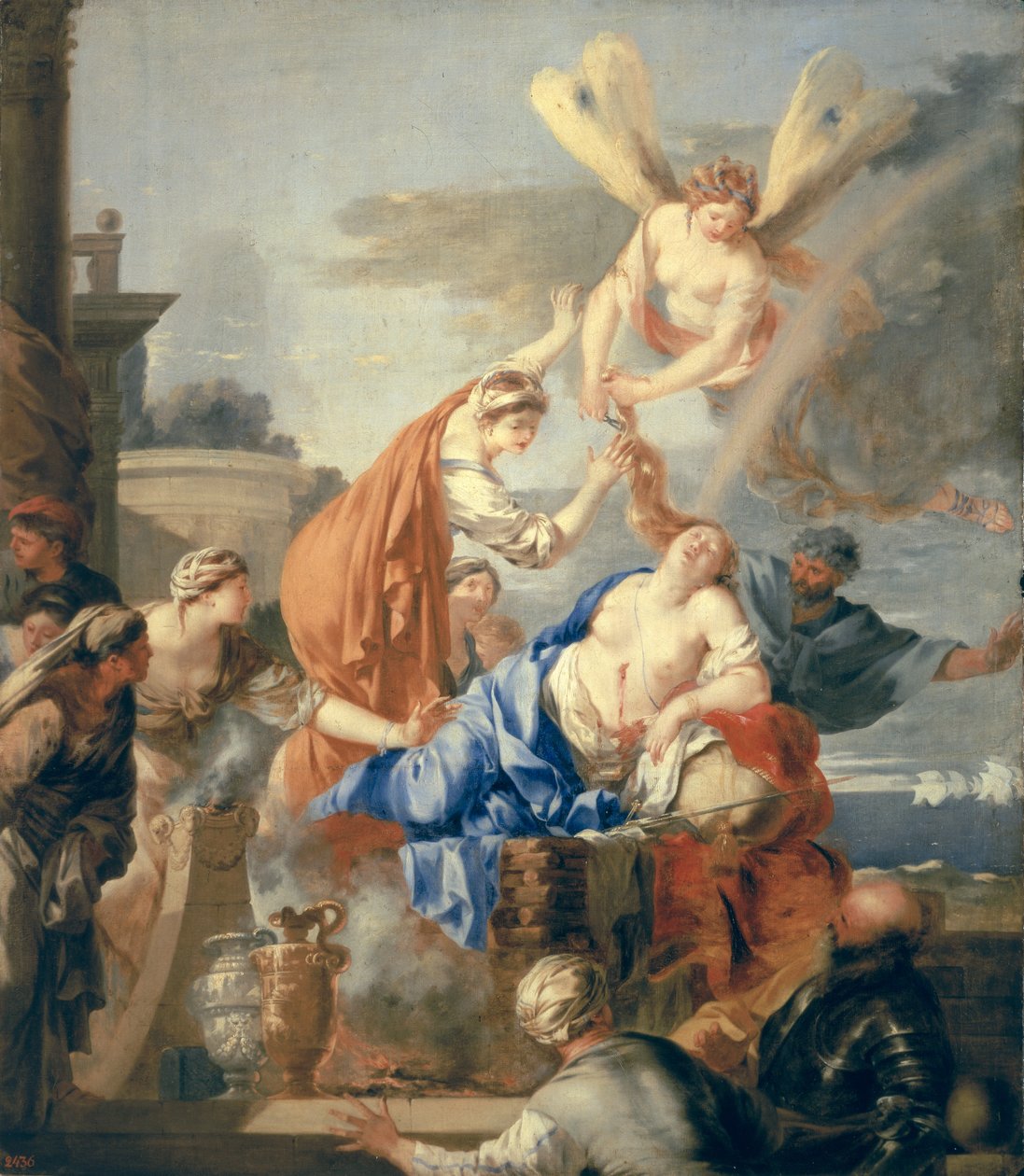 Śmierć Dydony, koniec lat 30. XVI w. autorstwa Sébastien Bourdon