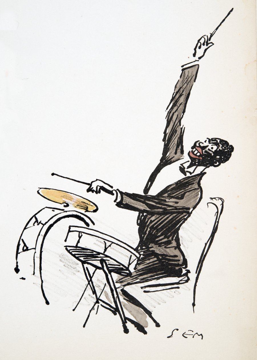 The Drummer, z White Bottoms, wyd. 1927 (kolorowy druk blokowy) autorstwa Sem