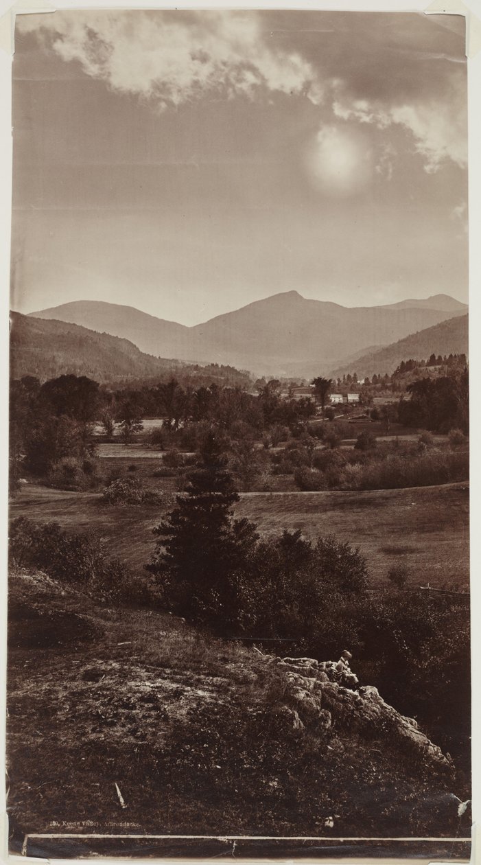 Keene Valley, Adirondacks (druk albumowy) autorstwa Seneca Ray Stoddard