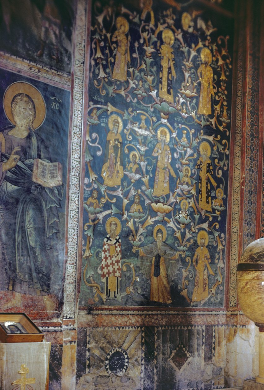 Drzewo genealogiczne Nemanjiców, 1335-48 autorstwa Serbian School