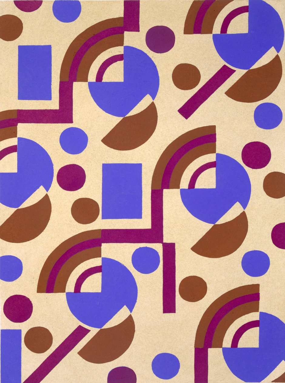 Projekt z „Nouvelles Compositions Decoratives”, koniec lat 20. (odbitka w pochoirze) autorstwa Serge Gladky