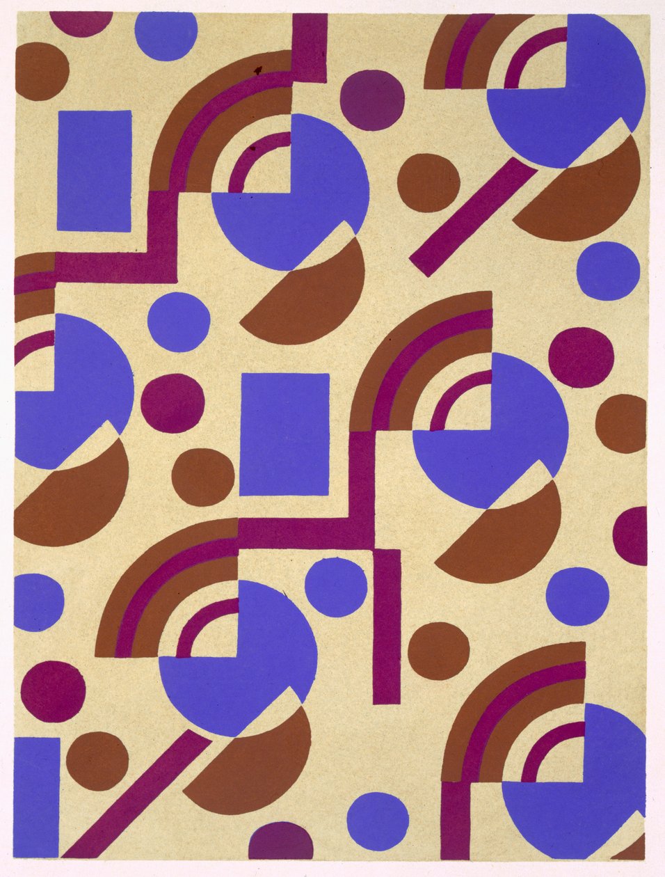 Projekt z „Nouvelles Compositions Decoratives”, koniec lat 20. (odbitka w pochoirze) autorstwa Serge Gladky
