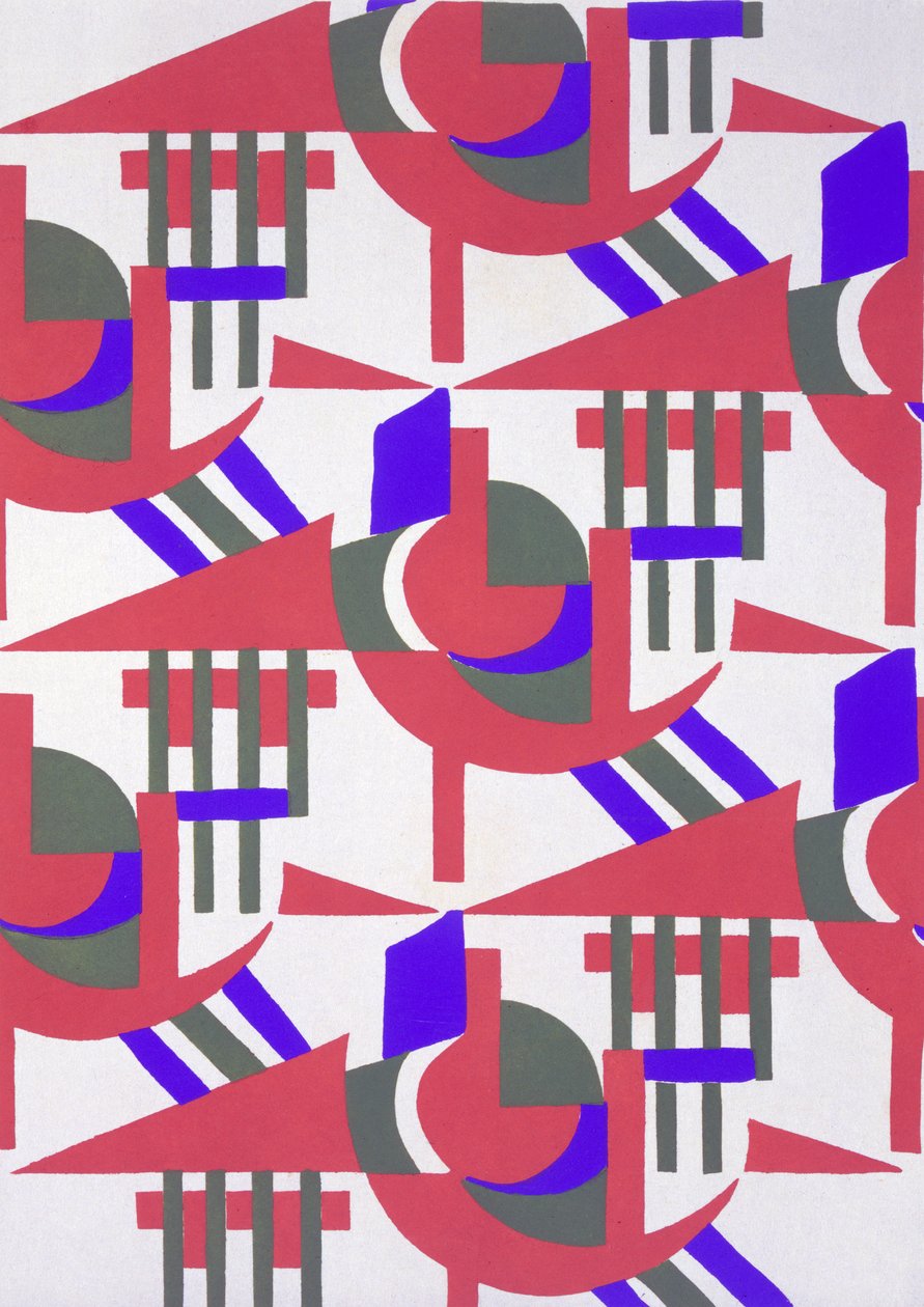 Projekt z „Nouvelles Compositions Decoratives”, koniec lat 20. (odbitka w pochoirze) autorstwa Serge Gladky