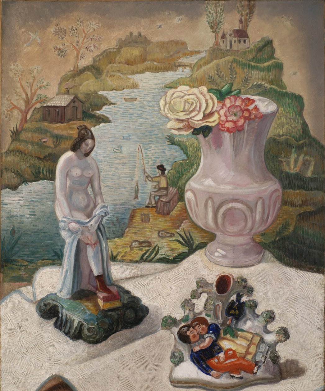 Figury i kwiaty porcelanowe autorstwa Sergei Yurievich Sudeykin